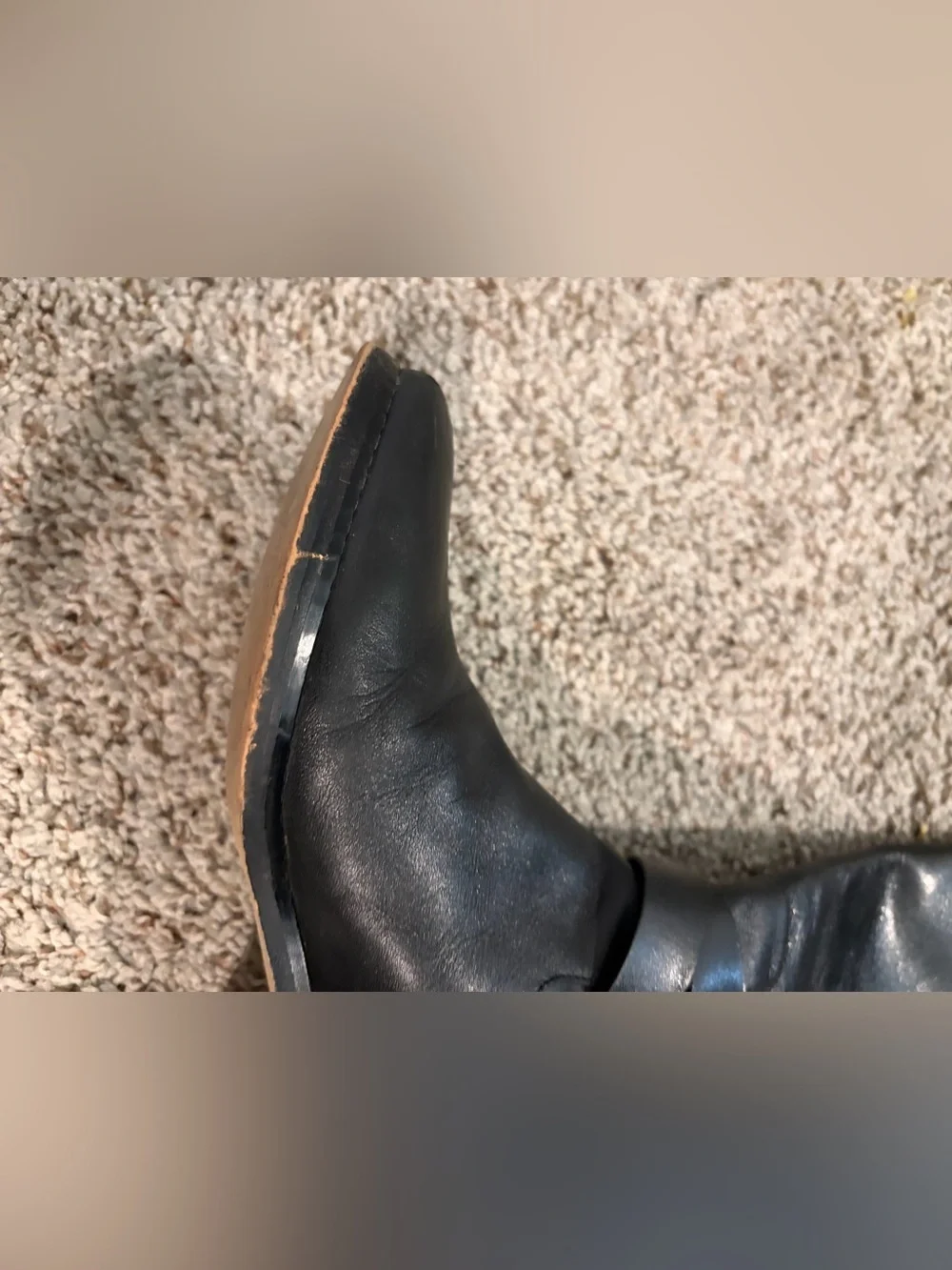 Michael Kors Black Leather Mid-Calf Boots with Gold MK Accent